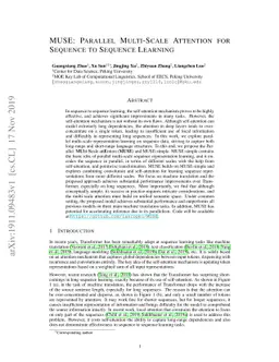 MUSE: Parallel Multi-Scale Attention for Sequence to Sequence Learning