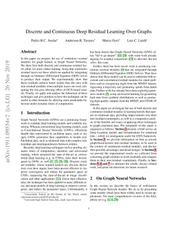 Discrete and Continuous Deep Residual Learning Over Graphs