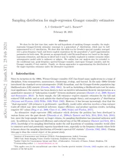 Sampling distribution for single-regression Granger causality estimators
