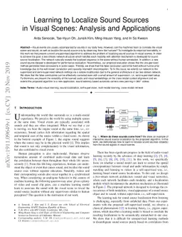Learning to Localize Sound Sources in Visual Scenes: Analysis and
  Applications