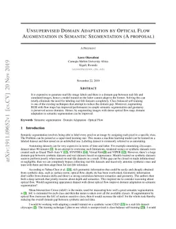 Unsupervised Domain Adaptation by Optical Flow Augmentation in Semantic
  Segmentation