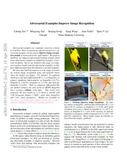 Adversarial Examples Improve Image Recognition