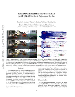 RefinedMPL: Refined Monocular PseudoLiDAR for 3D Object Detection in
  Autonomous Driving