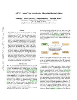 LATTE: Latent Type Modeling for Biomedical Entity Linking