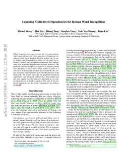 Learning Multi-level Dependencies for Robust Word Recognition