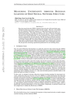 Measuring Uncertainty through Bayesian Learning of Deep Neural Network
  Structure