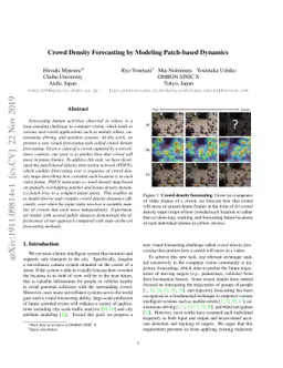 Crowd Density Forecasting by Modeling Patch-based Dynamics