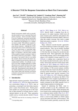 A Discrete CVAE for Response Generation on Short-Text Conversation