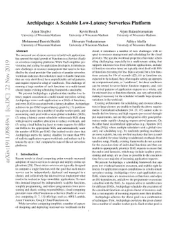 Archipelago: A Scalable Low-Latency Serverless Platform