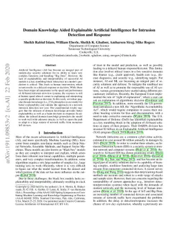 Domain Knowledge Aided Explainable Artificial Intelligence for Intrusion
  Detection and Response