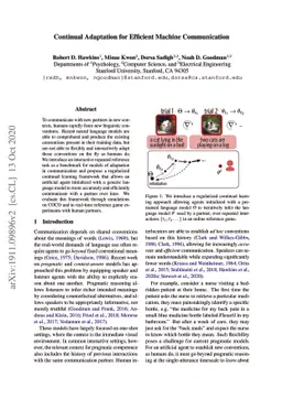 Continual adaptation for efficient machine communication