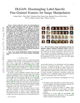 DLGAN: Disentangling Label-Specific Fine-Grained Features for Image
  Manipulation