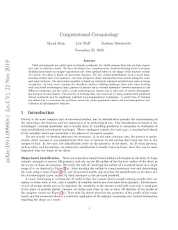 Computational Ceramicology