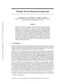 Chirality Nets for Human Pose Regression