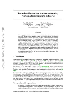Towards calibrated and scalable uncertainty representations for neural
  networks