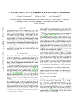 End-to-end Non-Negative Autoencoders for Sound Source Separation