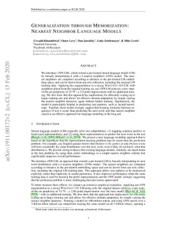 Generalization through Memorization: Nearest Neighbor Language Models