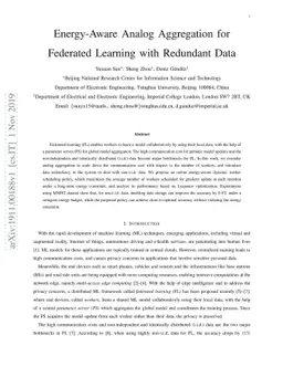 Energy-Aware Analog Aggregation for Federated Learning with Redundant
  Data
