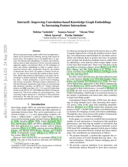 InteractE: Improving Convolution-based Knowledge Graph Embeddings by
  Increasing Feature Interactions