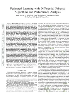 Federated Learning with Differential Privacy: Algorithms and Performance
  Analysis