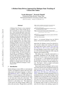 A Robust Data-Driven Approach for Dialogue State Tracking of Unseen Slot
  Values