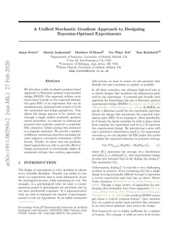 A Unified Stochastic Gradient Approach to Designing Bayesian-Optimal
  Experiments