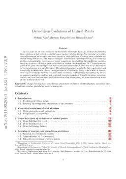 Data-driven Evolutions of Critical Points