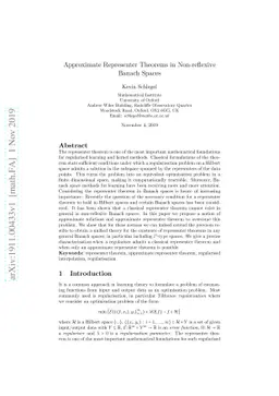Approximate Representer Theorems in Non-reflexive Banach Spaces