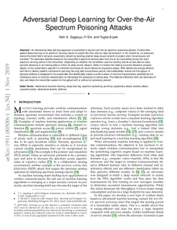 Adversarial Deep Learning for Over-the-Air Spectrum Poisoning Attacks