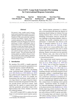 DialoGPT: Large-Scale Generative Pre-training for Conversational
  Response Generation