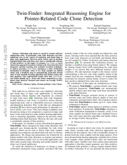 Twin-Finder: Integrated Reasoning Engine for Pointer-related Code Clone
  Detection