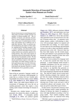 Automatic Detection of Generated Text is Easiest when Humans are Fooled