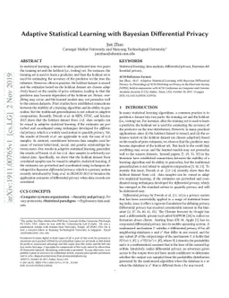 Adaptive Statistical Learning with Bayesian Differential Privacy