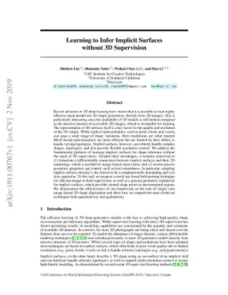 Learning to Infer Implicit Surfaces without 3D Supervision