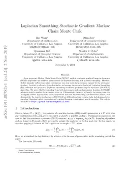 Laplacian Smoothing Stochastic Gradient Markov Chain Monte Carlo
