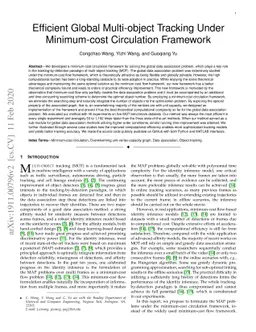 Efficient Global Multi-object Tracking Under Minimum-cost Circulation
  Framework
