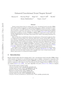 Enhanced Convolutional Neural Tangent Kernels