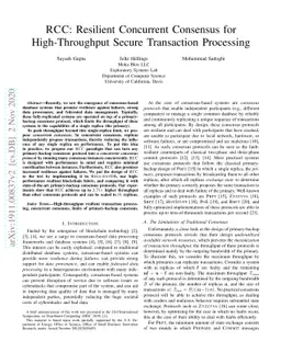 RCC: Resilient Concurrent Consensus for High-Throughput Secure
  Transaction Processing
