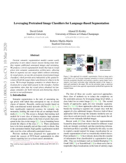 Leveraging Pretrained Image Classifiers for Language-Based Segmentation