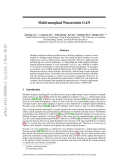 Multi-marginal Wasserstein GAN