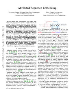Attributed Sequence Embedding