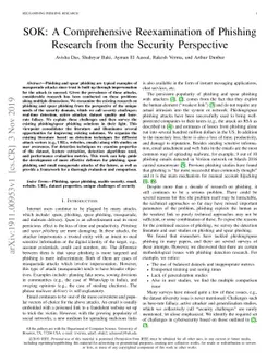 SOK: A Comprehensive Reexamination of Phishing Research from the
  Security Perspective