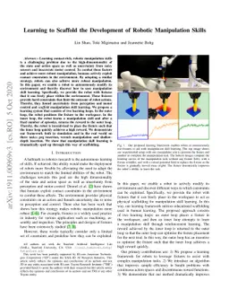 Learning to Scaffold the Development of Robotic Manipulation Skills