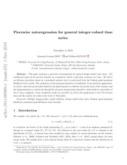 Piecewise autoregression for general integer-valued time series