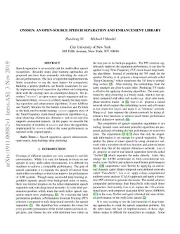 Onssen: an open-source speech separation and enhancement library