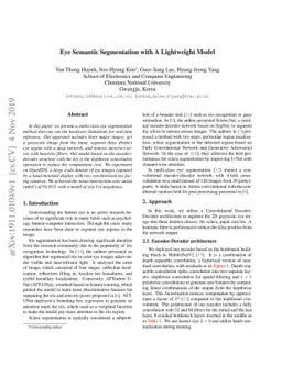 Eye Semantic Segmentation with a Lightweight Model