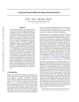 A Spectral Nonlocal Block for Neural Networks