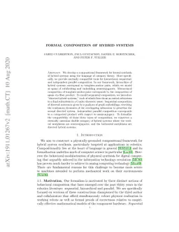 Formal composition of hybrid systems