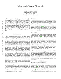 Mice and Covert Channels