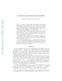 Counting Small Permutation Patterns